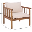 Safavieh Cardori Wood Chair Set of 2 in Teak / Brown / Cream