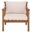 Safavieh Cardori Wood Chair Set of 2 in Teak / Brown / Cream