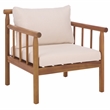Safavieh Cardori Wood Chair Set of 2 in Teak / Brown / Cream