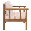 Safavieh Cardori Wood Chair Set of 2 in Teak / Brown / Cream