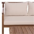Safavieh Cardori Wood Bench + Table in Teak / Brown / Cream