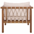 Safavieh Sabrina Wood Chair Set of 2 in Teak / Brown / Cream