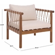 Safavieh Sabrina Wood Chair Set of 2 in Teak / Brown / Cream