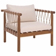 Safavieh Sabrina Wood Chair Set of 2 in Teak / Brown / Cream