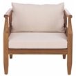 Safavieh Alta Wood Chair Set of 2  in Teak / Brown / Cream