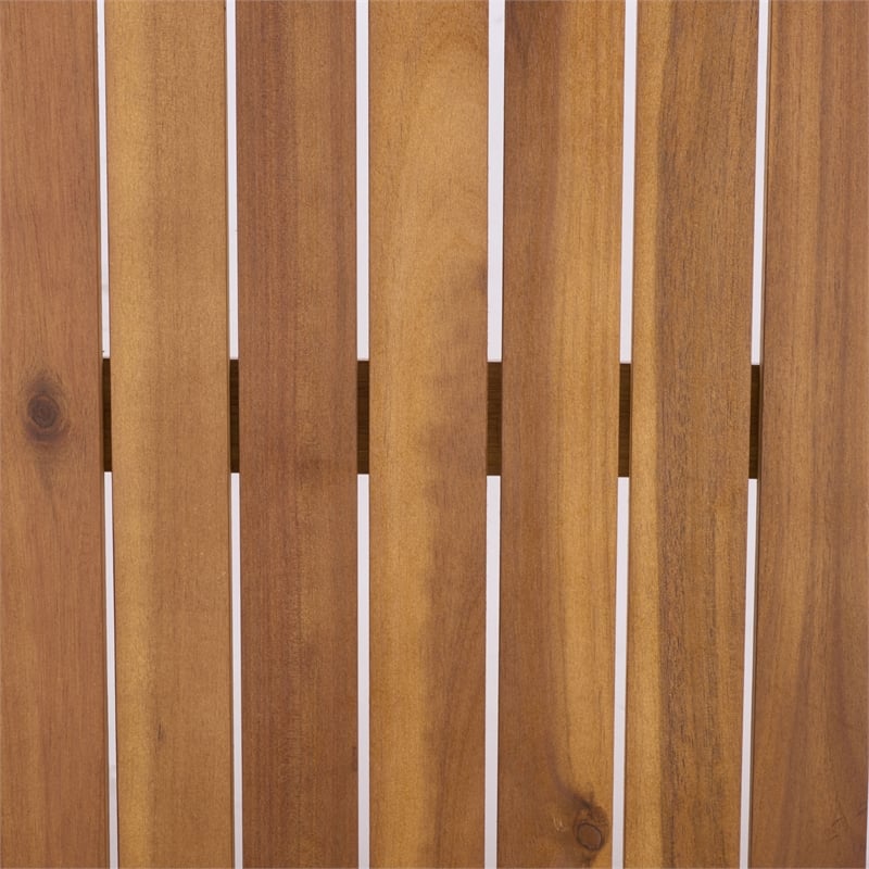 Safavieh Alta Wood Bench + Table in Teak / Brown / Cream