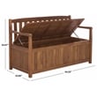 Safavieh Kelter Wood Bench Box in Teak