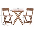 Safavieh Austin Wood Bistro Set in Teak