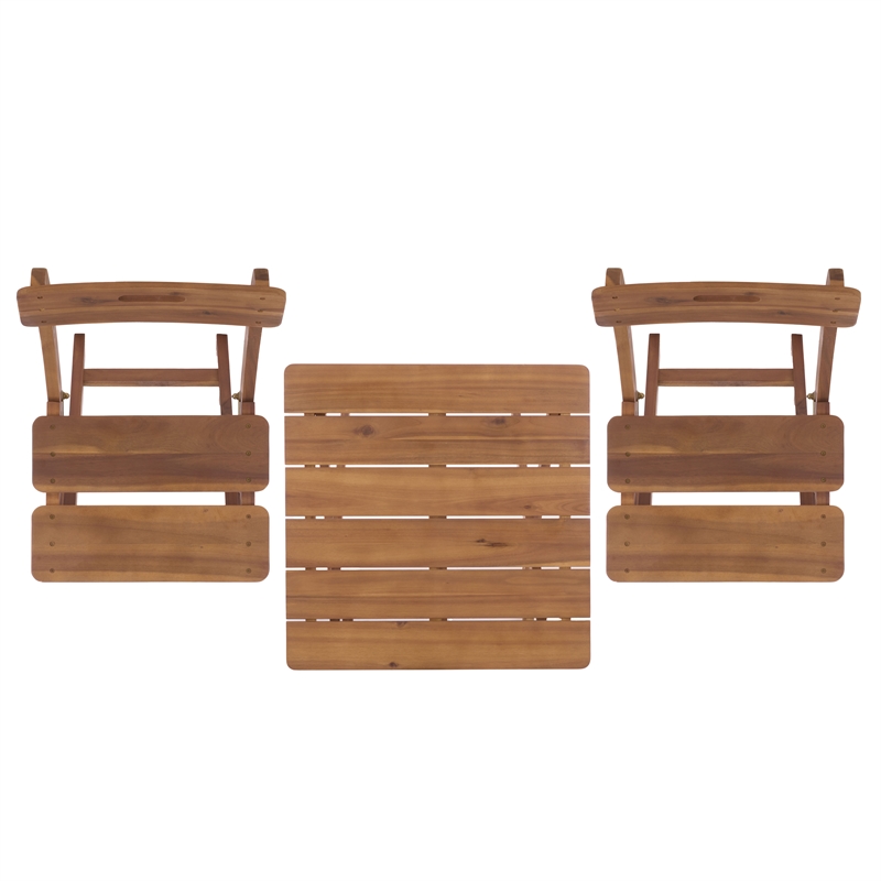 Safavieh Austin Wood Bistro Set in Teak