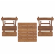 Safavieh Austin Wood Bistro Set in Teak