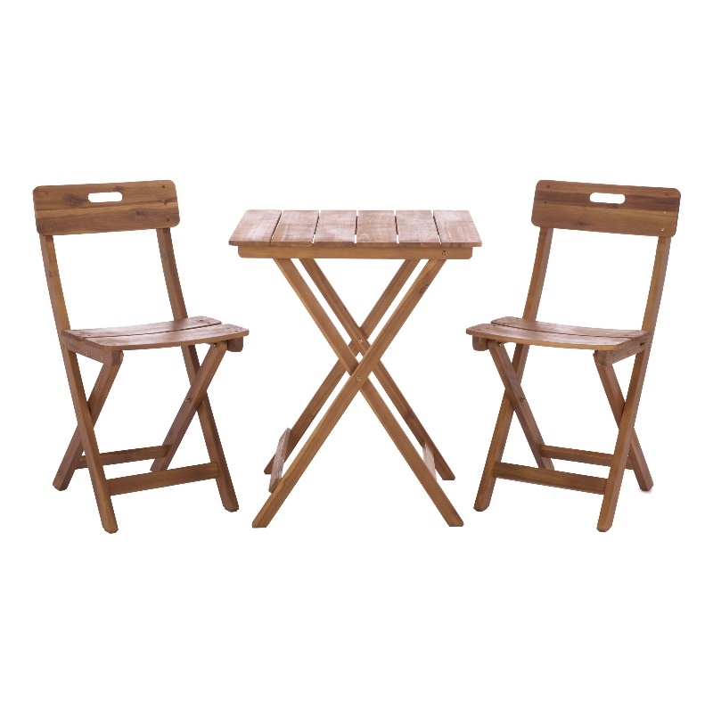 Safavieh Austin Wood Bistro Set in Teak