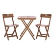 Safavieh Austin Wood Bistro Set in Teak