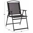 Safavieh Alvin Metal and Rattan Folding Chair Set of 2 in Black / Black