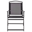 Safavieh Alvin Metal and Rattan Folding Chair Set of 2 in Black / Black