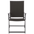 Safavieh Simon Metal Folding Chair Set of 2  in Black / Gray