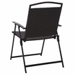 Safavieh Dory Metal and Rattan Folding Chair Set of 2  in Black / Black