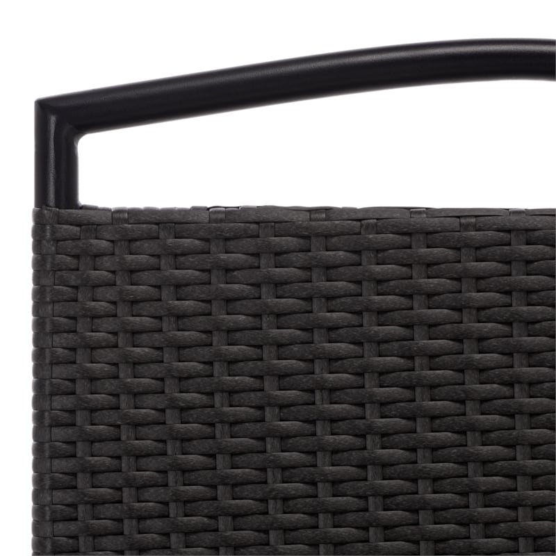 Safavieh Dory Metal and Rattan Folding Chair Set of 2  in Black / Black