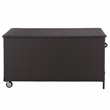 Safavieh Kent Metal and Rattan Cushion Box in Black