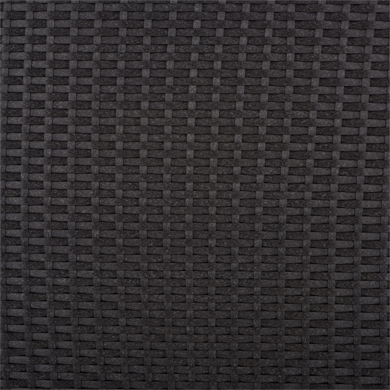 Safavieh Kent Metal and Rattan Cushion Box in Black