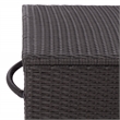 Safavieh Kent Metal and Rattan Cushion Box in Black