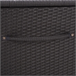 Safavieh Kent Metal and Rattan Cushion Box in Black