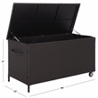 Safavieh Kent Metal and Rattan Cushion Box in Black