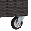 Safavieh Kent Metal and Rattan Cushion Box in Black