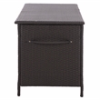 Safavieh Kent Metal and Rattan Cushion Box in Black