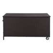 Safavieh Kent Metal and Rattan Cushion Box in Black