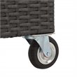 Safavieh Kent Large Metal and Rattan Cushion Box in Black