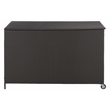 Safavieh Kent Large Metal and Rattan Cushion Box in Black