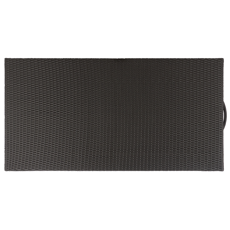 Safavieh Kent Large Metal and Rattan Cushion Box in Black