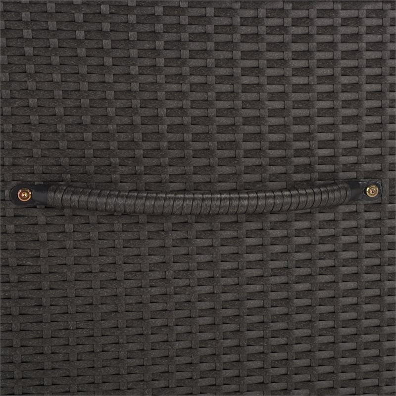 Safavieh Kent Large Metal and Rattan Cushion Box in Black