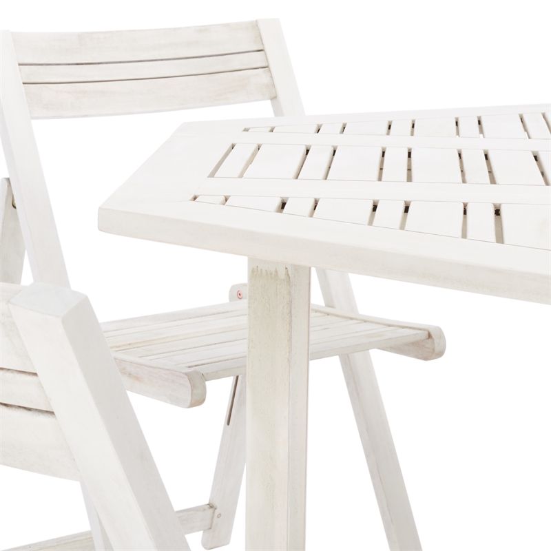 Safavieh Kerman Wood and Metal Table / Chair Set in White
