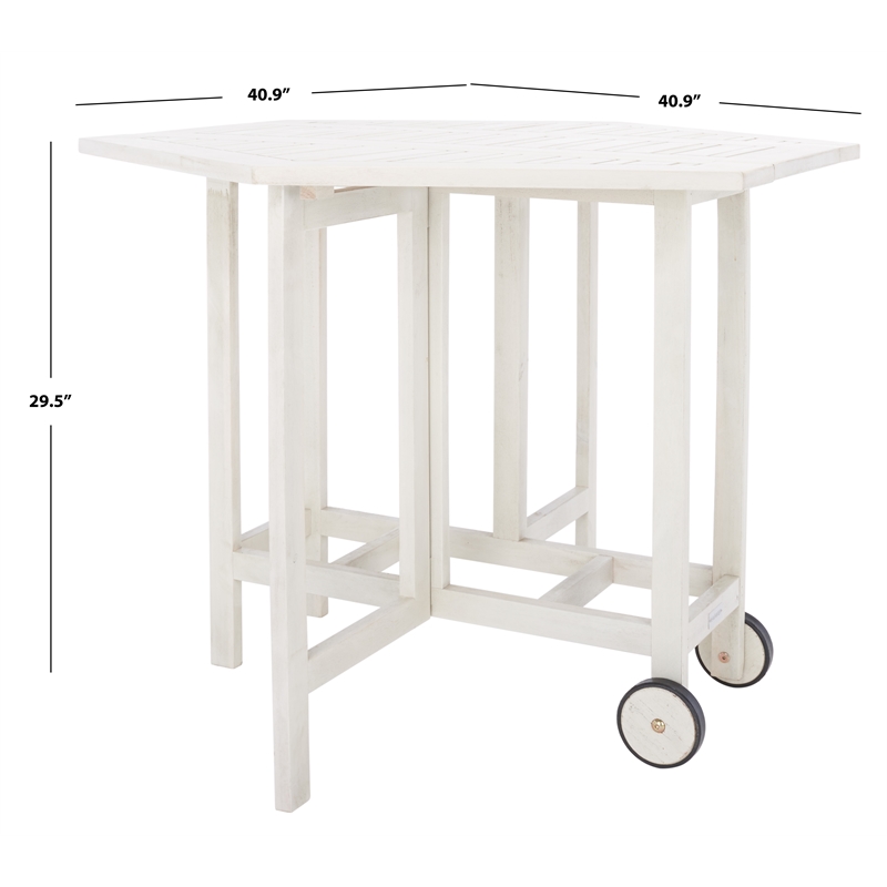 Safavieh Kerman Wood and Metal Table / Chair Set in White