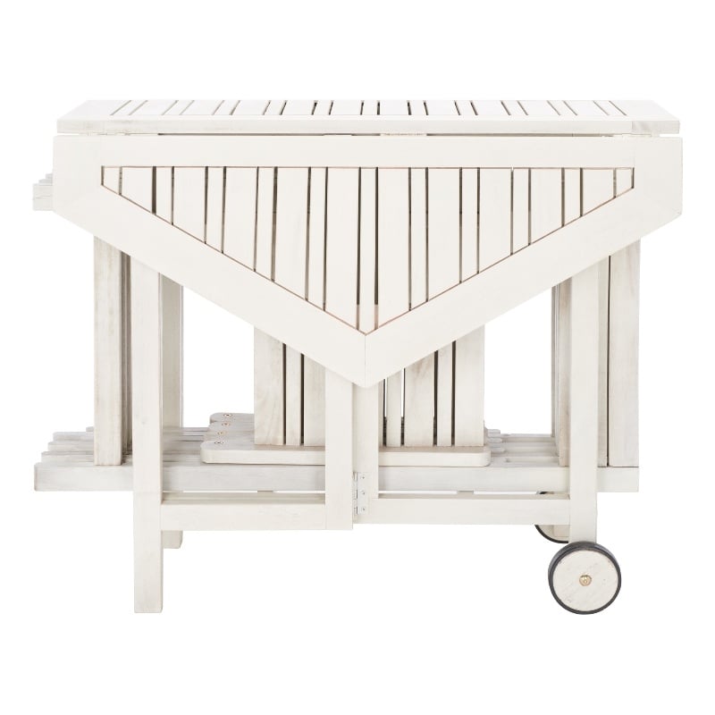 Safavieh Kerman Wood and Metal Table / Chair Set in White