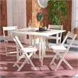 Safavieh Arvin Wood and Metal Table / Chair Set in White