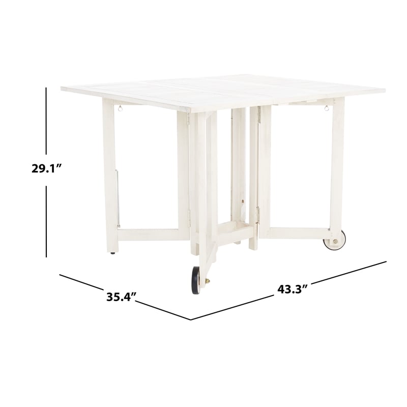 Safavieh Arvin Wood and Metal Table / Chair Set in White
