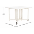 Safavieh Arvin Wood and Metal Table / Chair Set in White