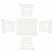 Safavieh Arvin Wood and Metal Table / Chair Set in White