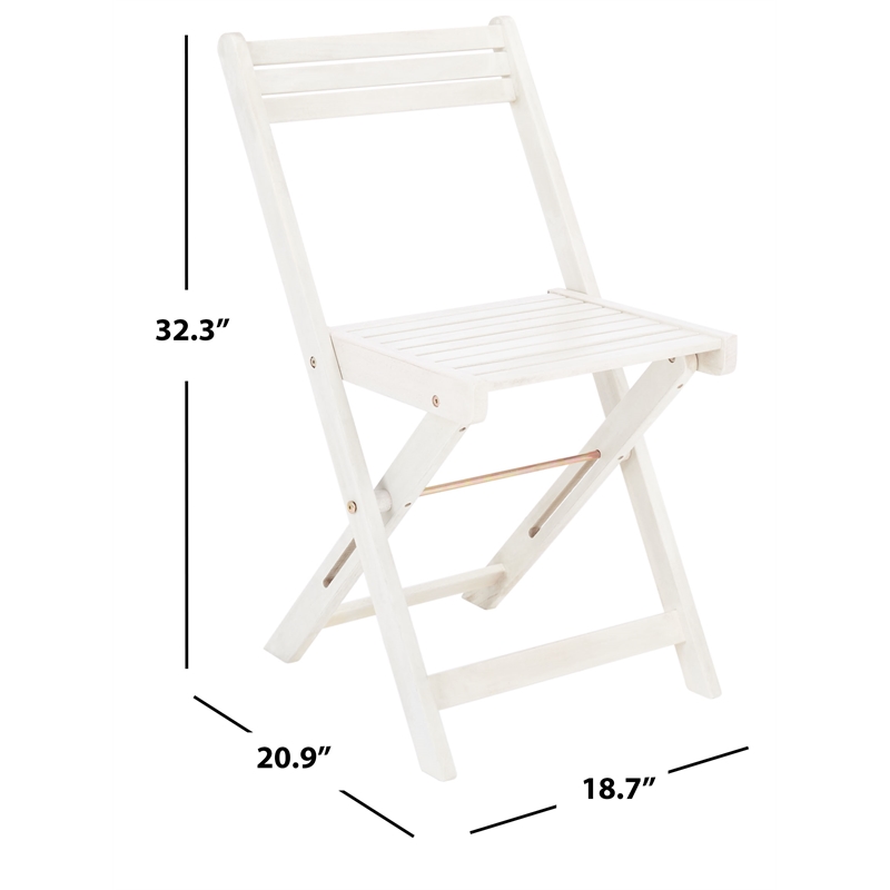 Safavieh Arvin Wood and Metal Table / Chair Set in White