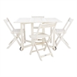 Safavieh Arvin Wood and Metal Table / Chair Set in White