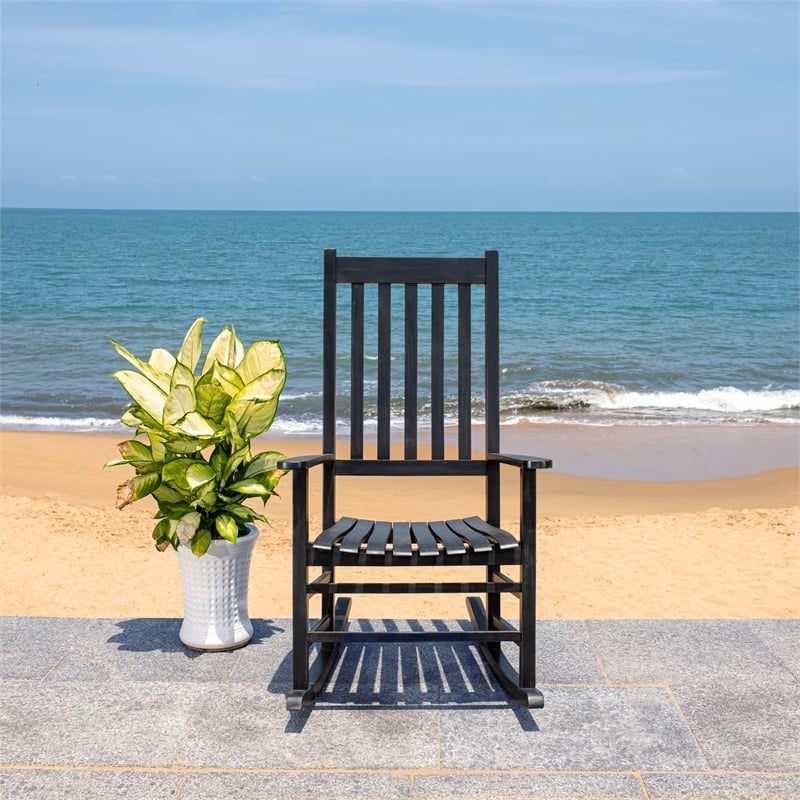 Safavieh Shasta Wood Rocking Chair in Black