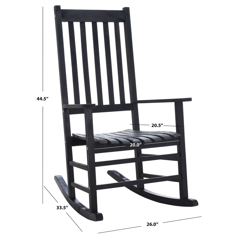Safavieh Shasta Wood Rocking Chair in Black