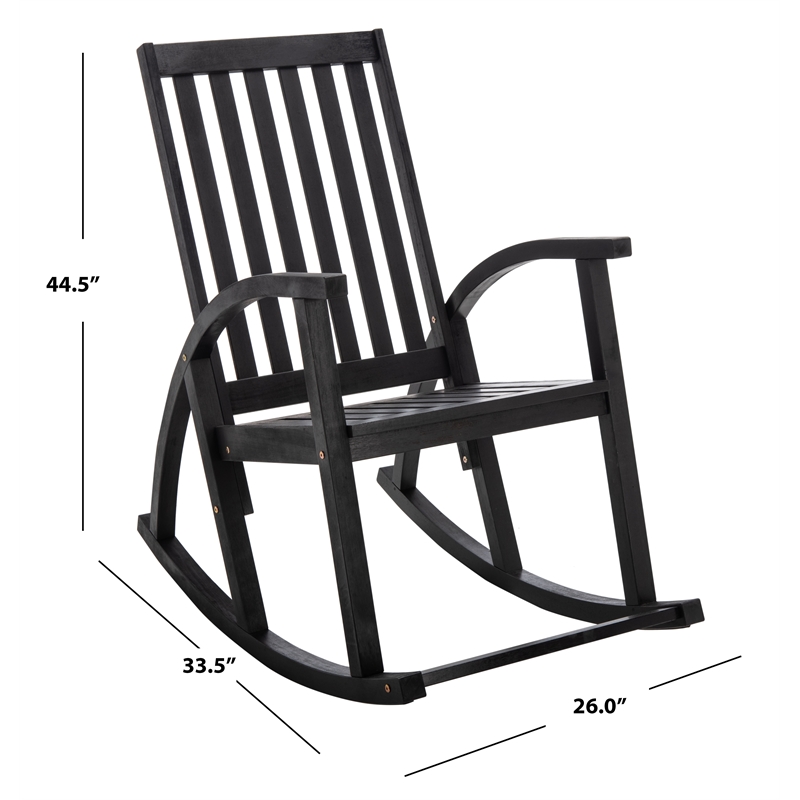 Safavieh Clayton Wood Rocking Chair in Black