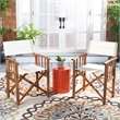 Safavieh Laguna Wood and Fabric Director Chair in Natural / Beige