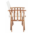 Safavieh Laguna Wood and Fabric Director Chair in Natural / Beige