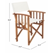 Safavieh Laguna Wood and Fabric Director Chair in Natural / Beige