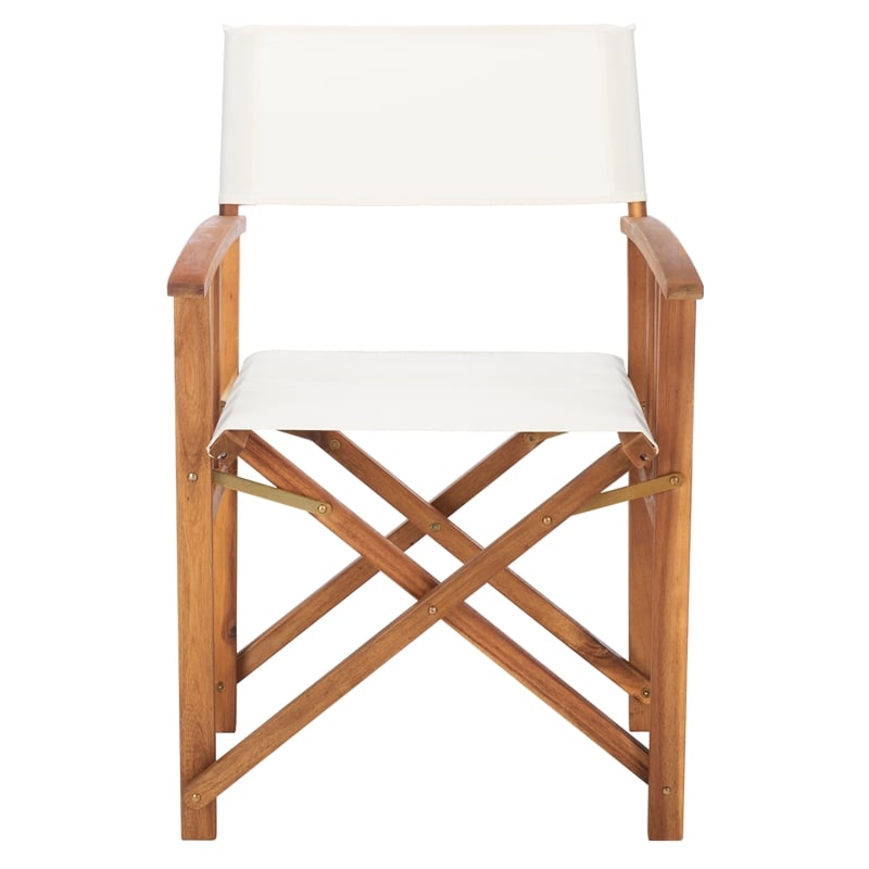Safavieh Laguna Wood and Fabric Director Chair in Natural / Beige