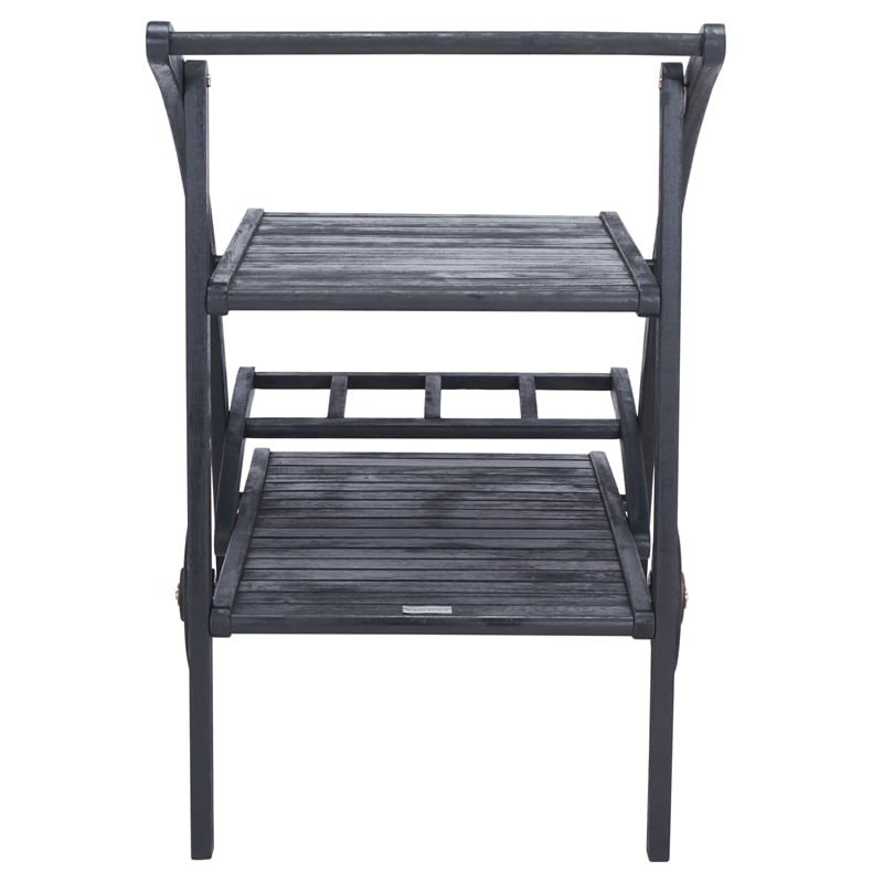 Safavieh Lodi Wood Tea Cart in Black